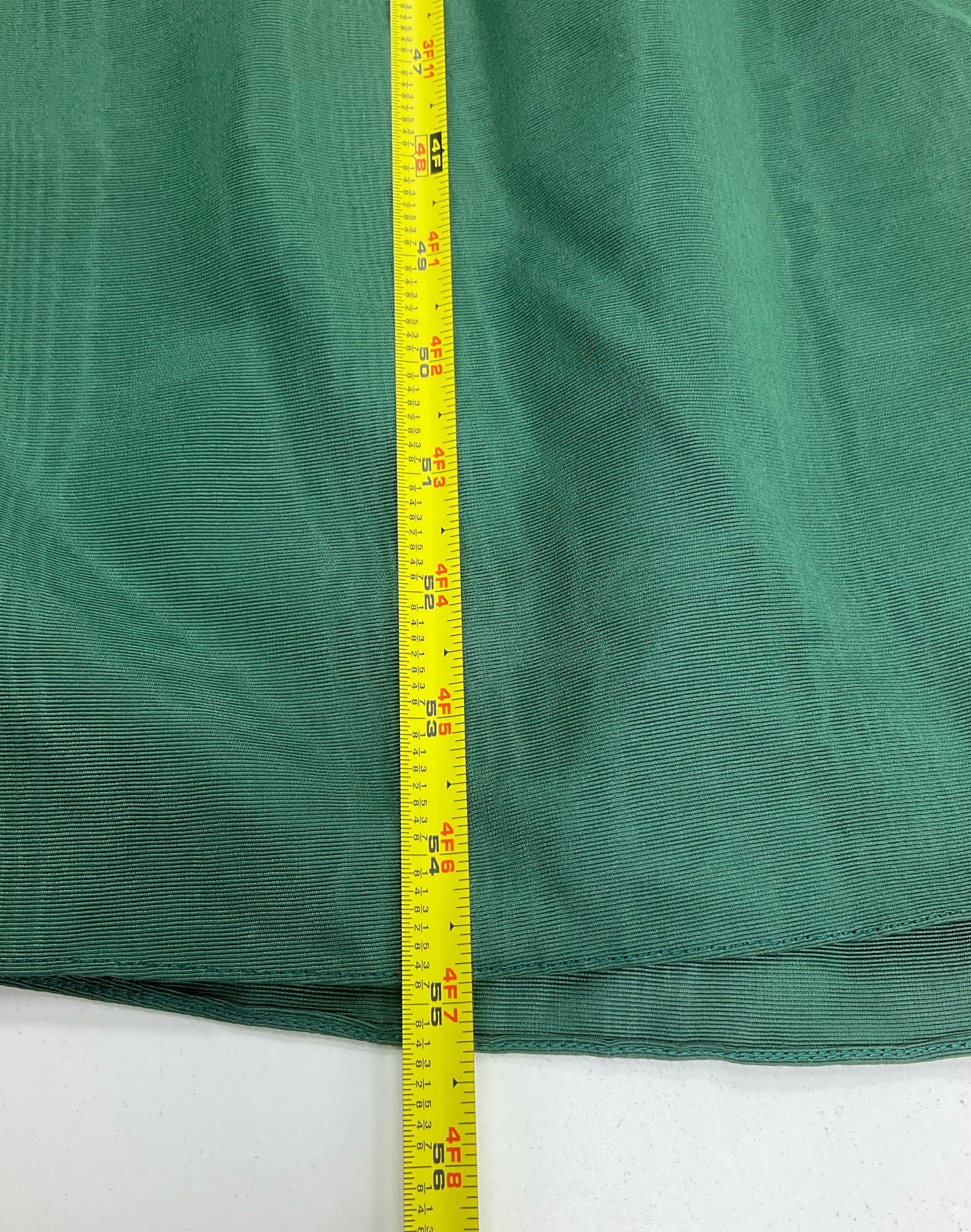 Vintage Handmade Green Velvet & Moire Full Length Holiday Party Dress Size M/L