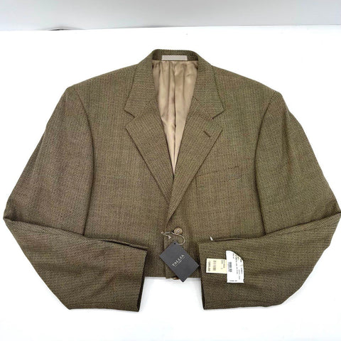 Tallia Men's Tan Worsted Wool Blazer Sport Coat Vintage 90s Y2K NWT Sz 43L
