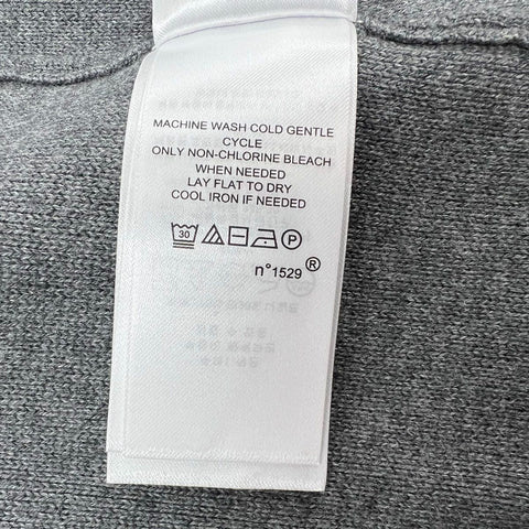 Lauren Ralph Lauren Women's Gray Knit Blazer Jacket Crest Buttons Cotton Blend L