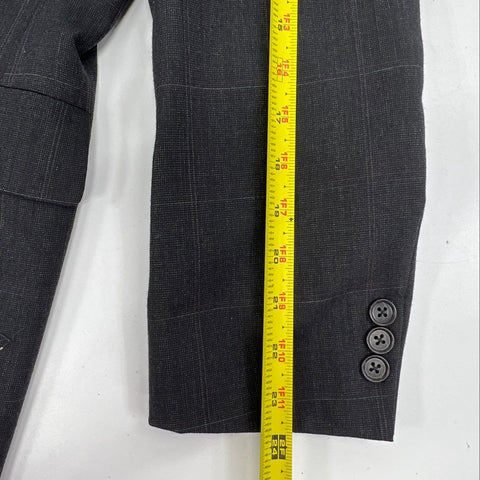 Vintage 80s John Weitz Mens Windowpane Plaid 2-Piece Suit Made in USA