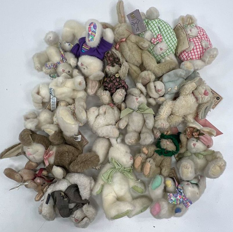 Vintage Boyds Bunnies Large Plush Toy Lot Collectible Stuffed Animals