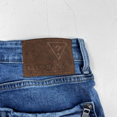 Guess Men's Blue Regular Straight Leg Jeans Zipper Back Pockets Sz 32