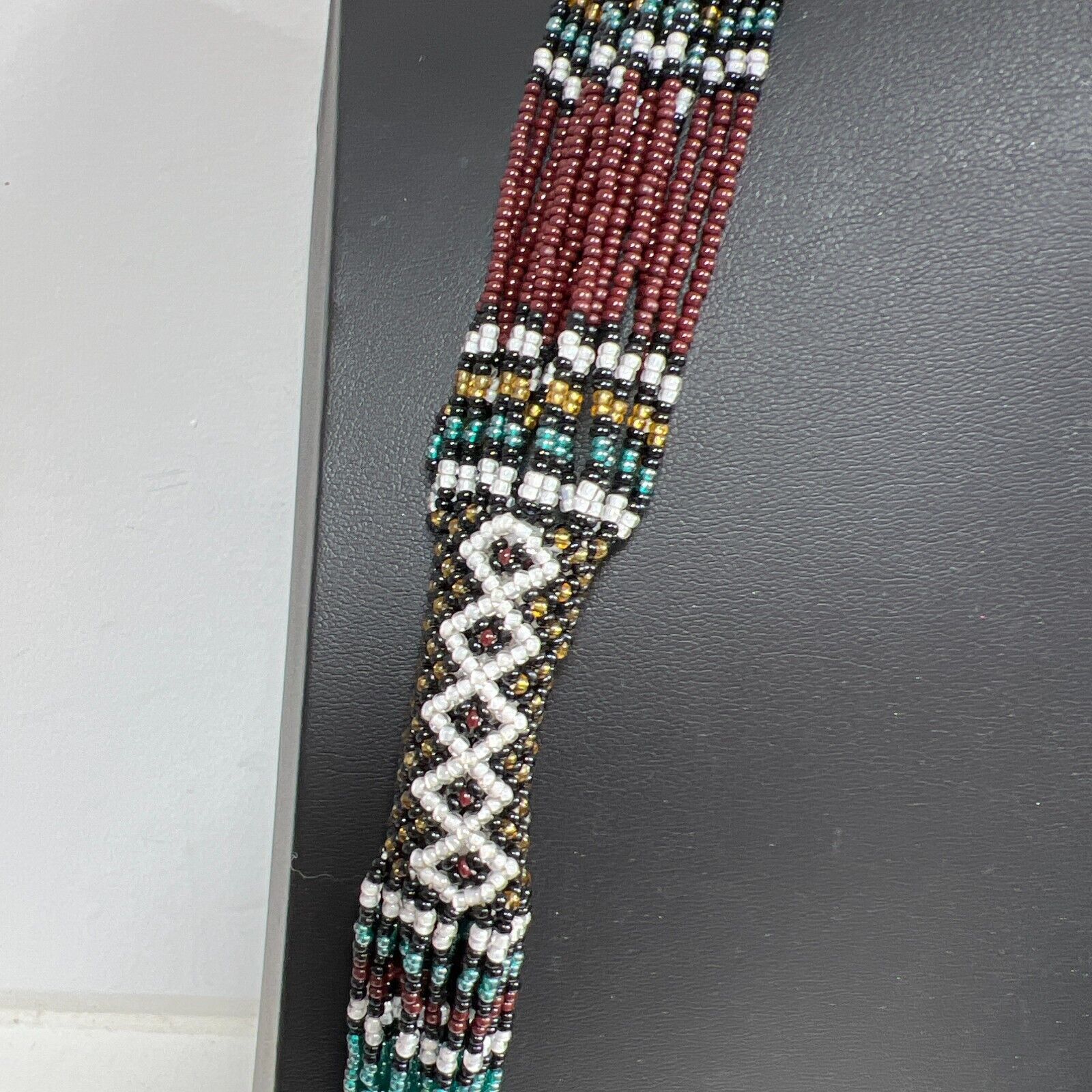 Costume Jewelry Multicolor Multi Layered Seed Beaded Necklace