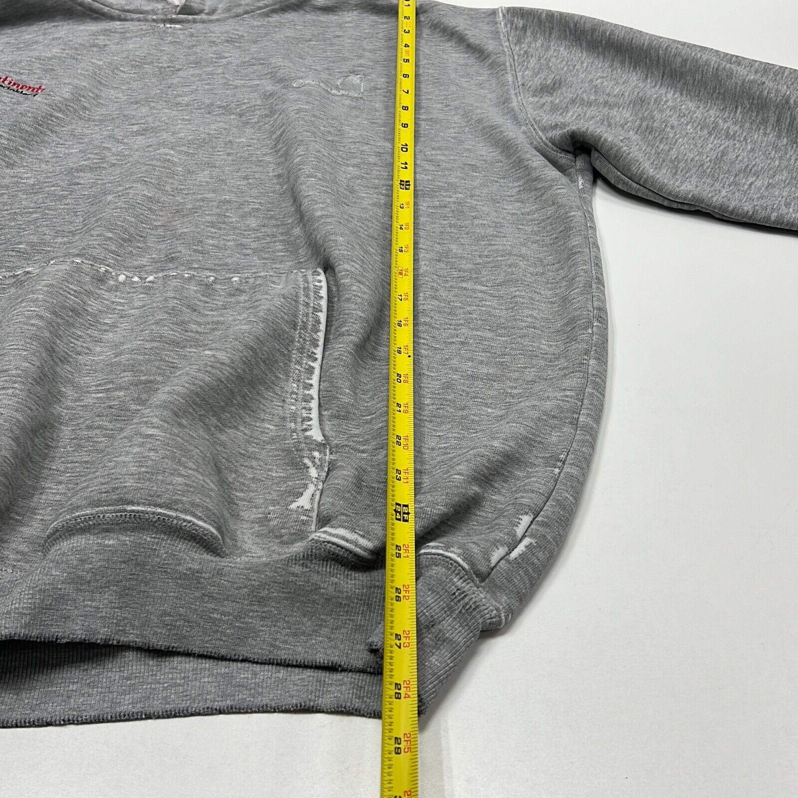 Carhartt Thrashed Gray Kangaroo Pocket Long Sleeve Pullover Hoodie Size XL