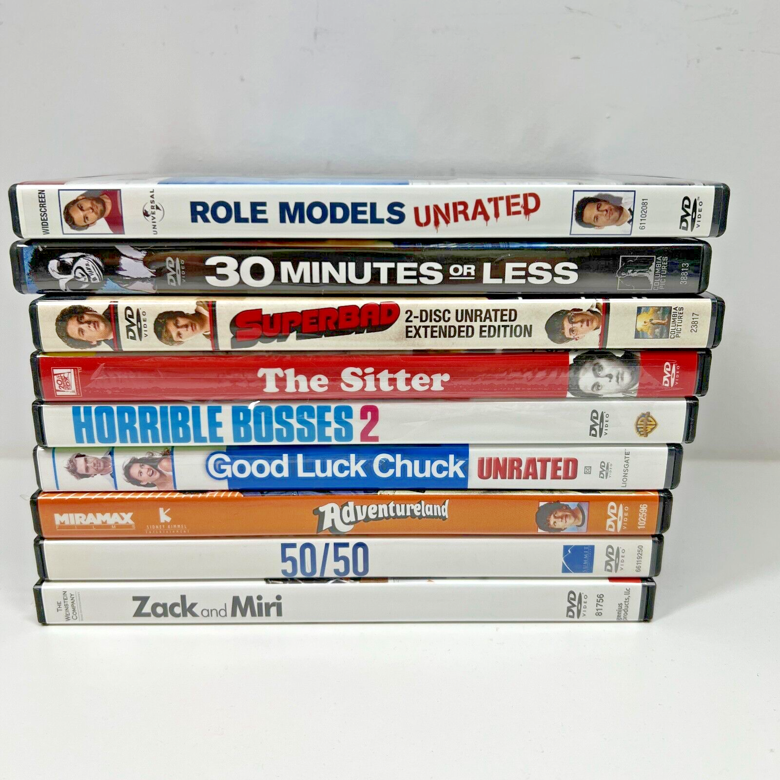 Lot of 9 Raunchy Comedy Movies DVDs Rated R and Unrated