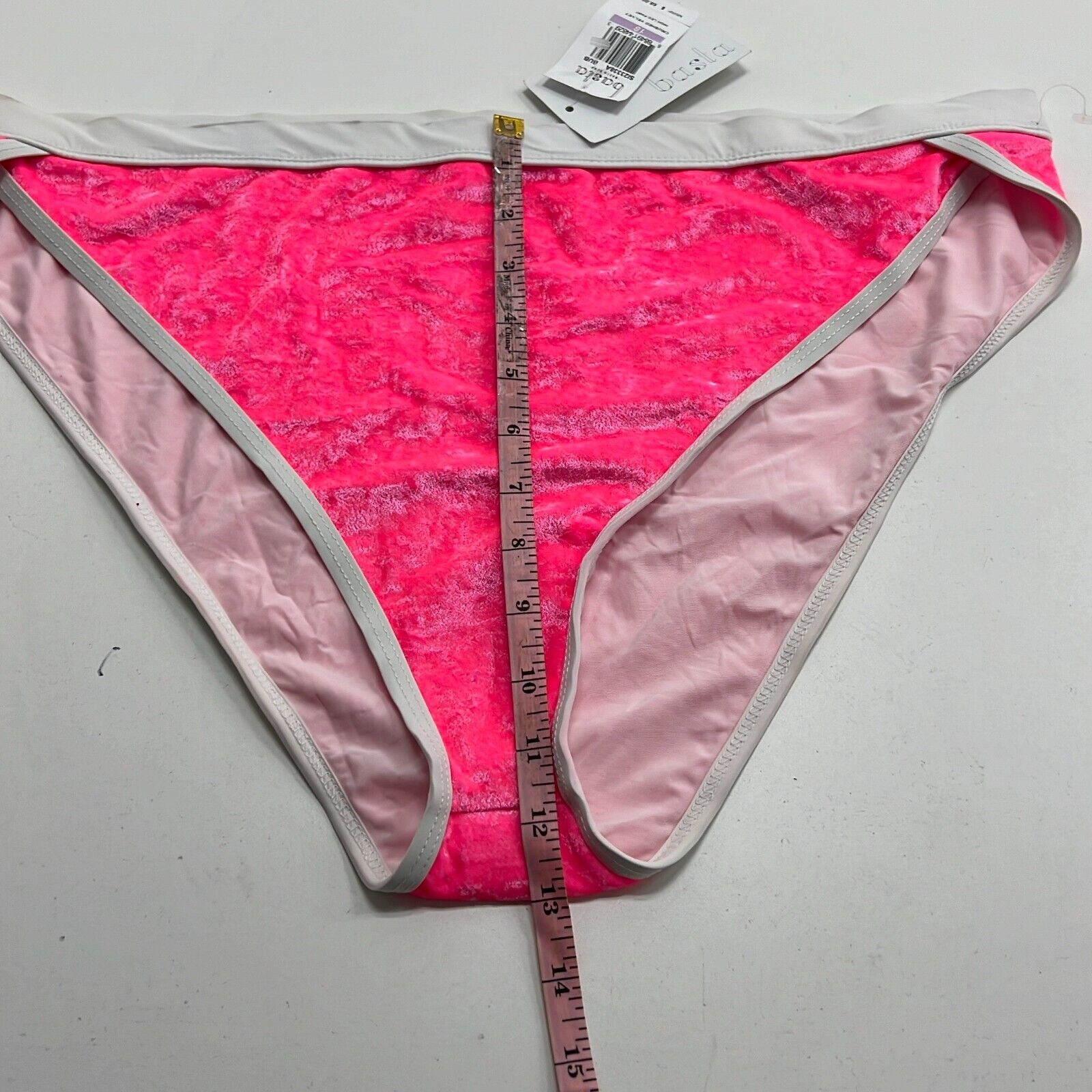 NWT Basta Surf Women's Pink Crushed Velvet Bikini Bottom Size 18 Made In USA