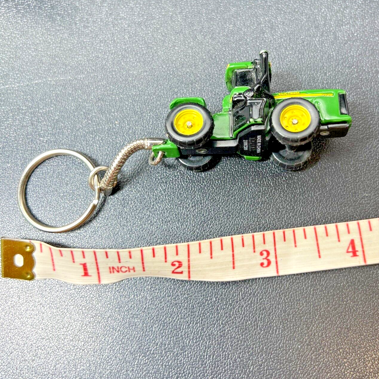 John Deere 9020 Green ERTL Farm Tractor Die Cast Vehicle Snake Key Chain