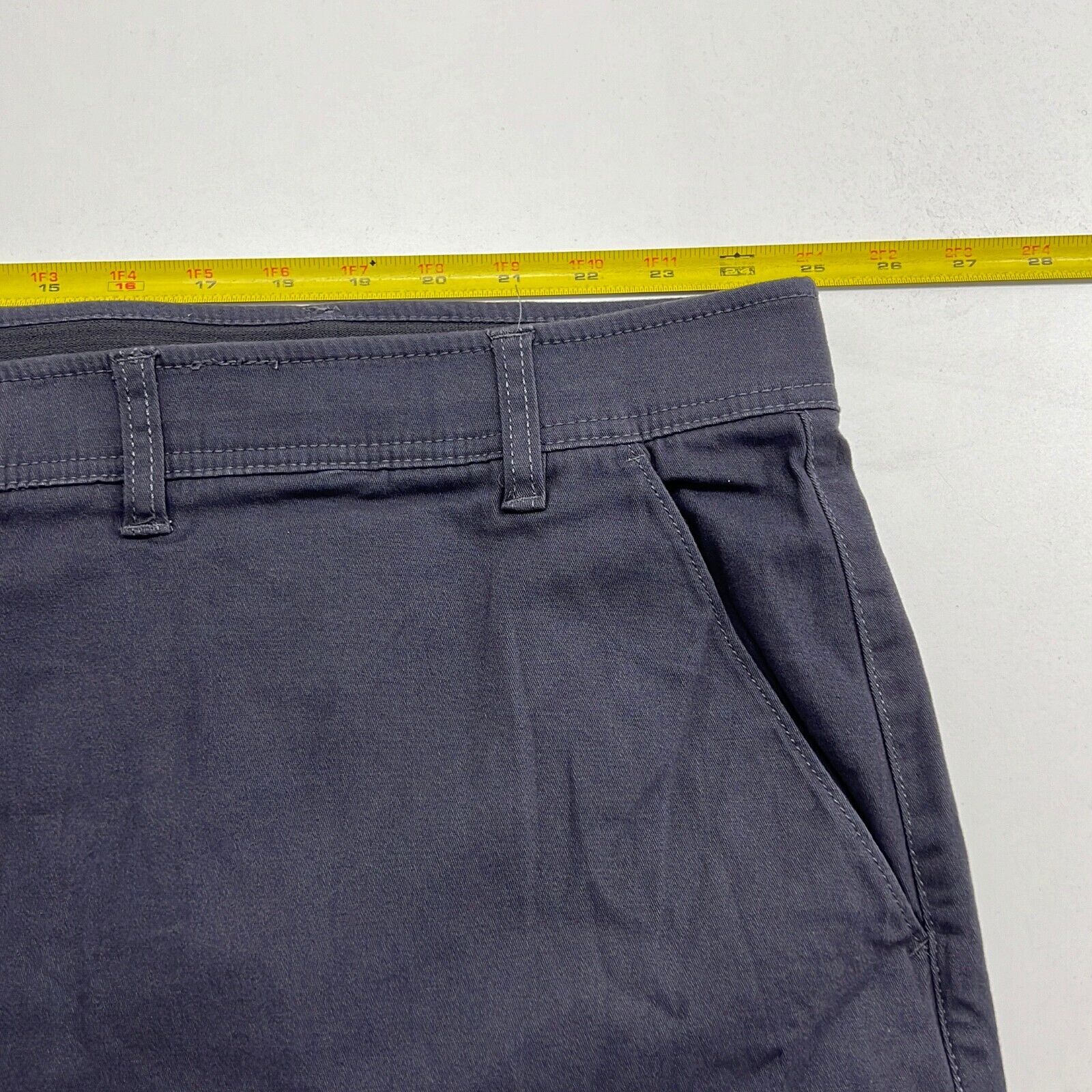 Comfort Casual Men's Blue Flat Front Pockets Straight Leg Chino Pants Size 48/S