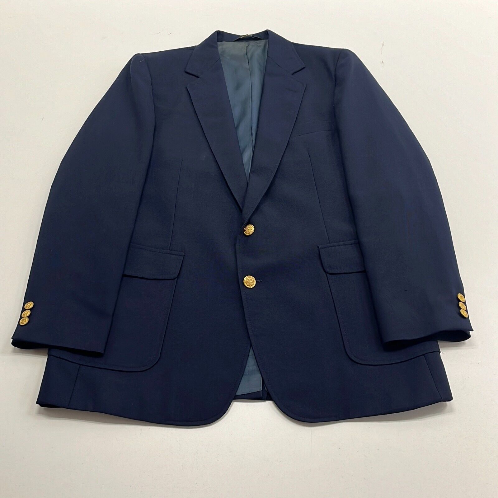 Imperial Haggar Men's Blue Long Sleeve Single-Breasted Blazer 43" Chest