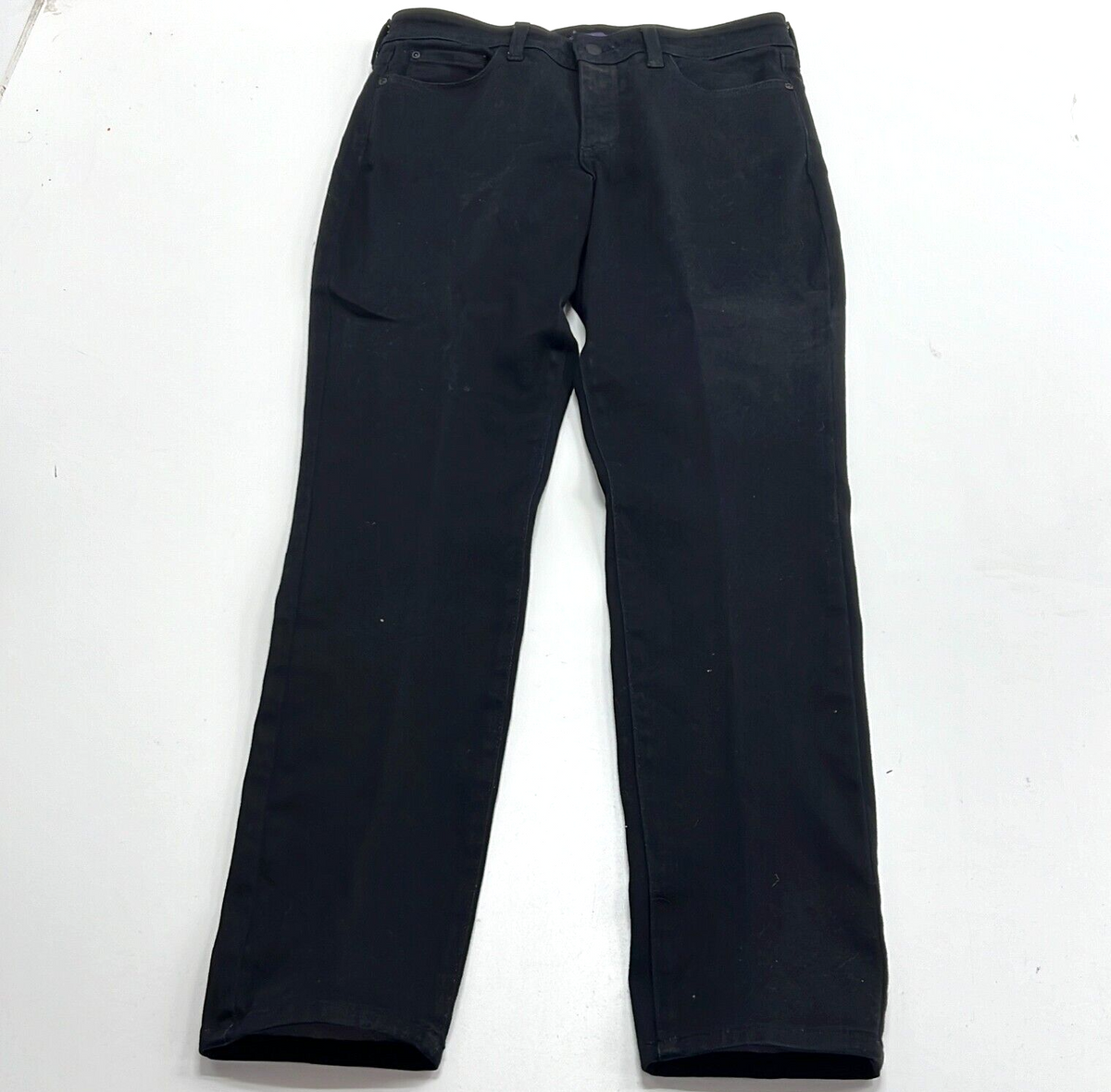 NYDJ Alina Women's Black Mid-Rise 5-Pocket Design Leggings Jeans Size ...