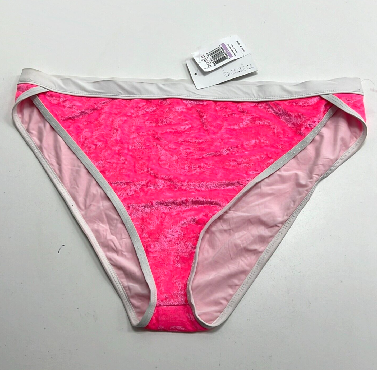 NWT Basta Surf Women's Pink Crushed Velvet Bikini Bottom Size 18 Made In USA