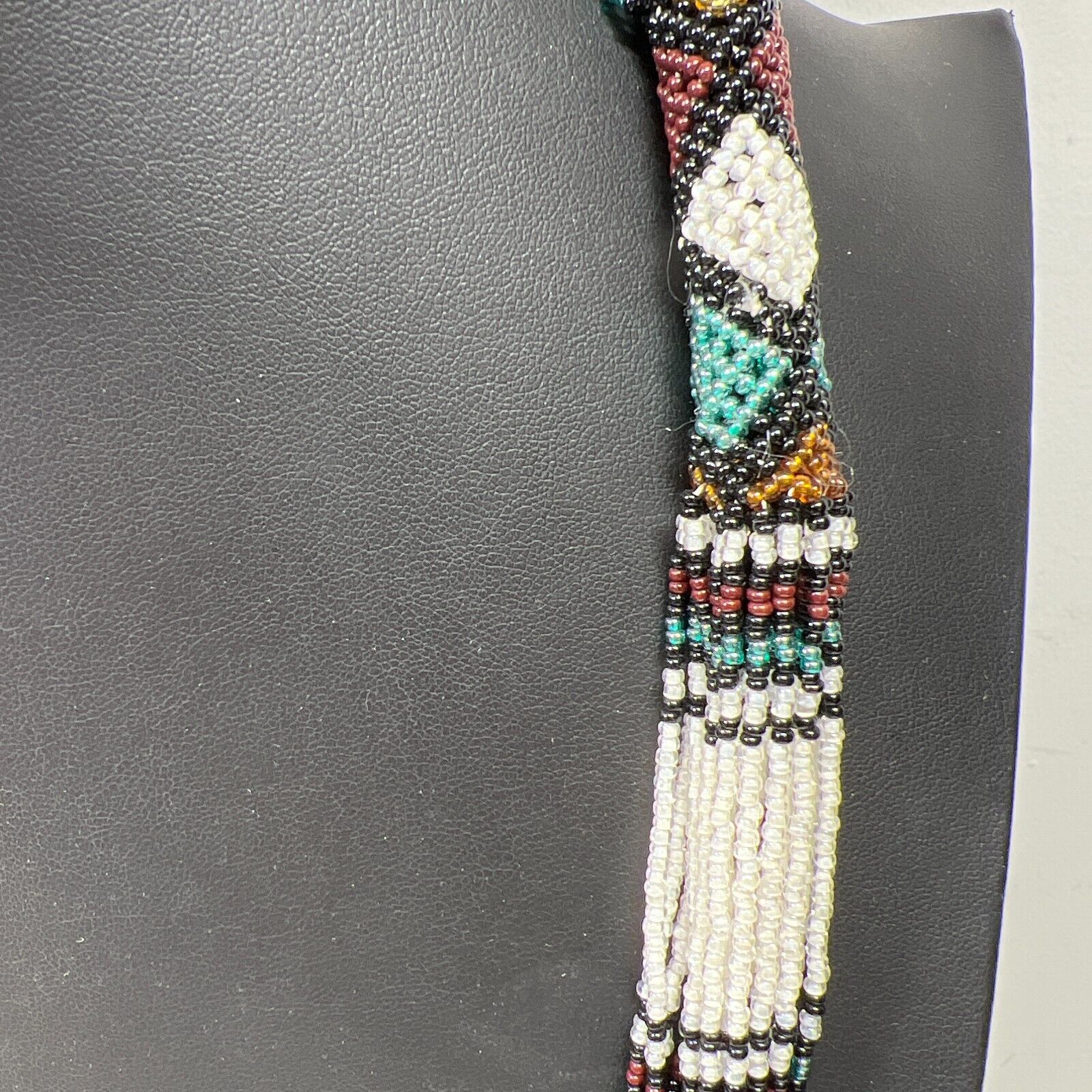 Costume Jewelry Multicolor Multi Layered Seed Beaded Necklace