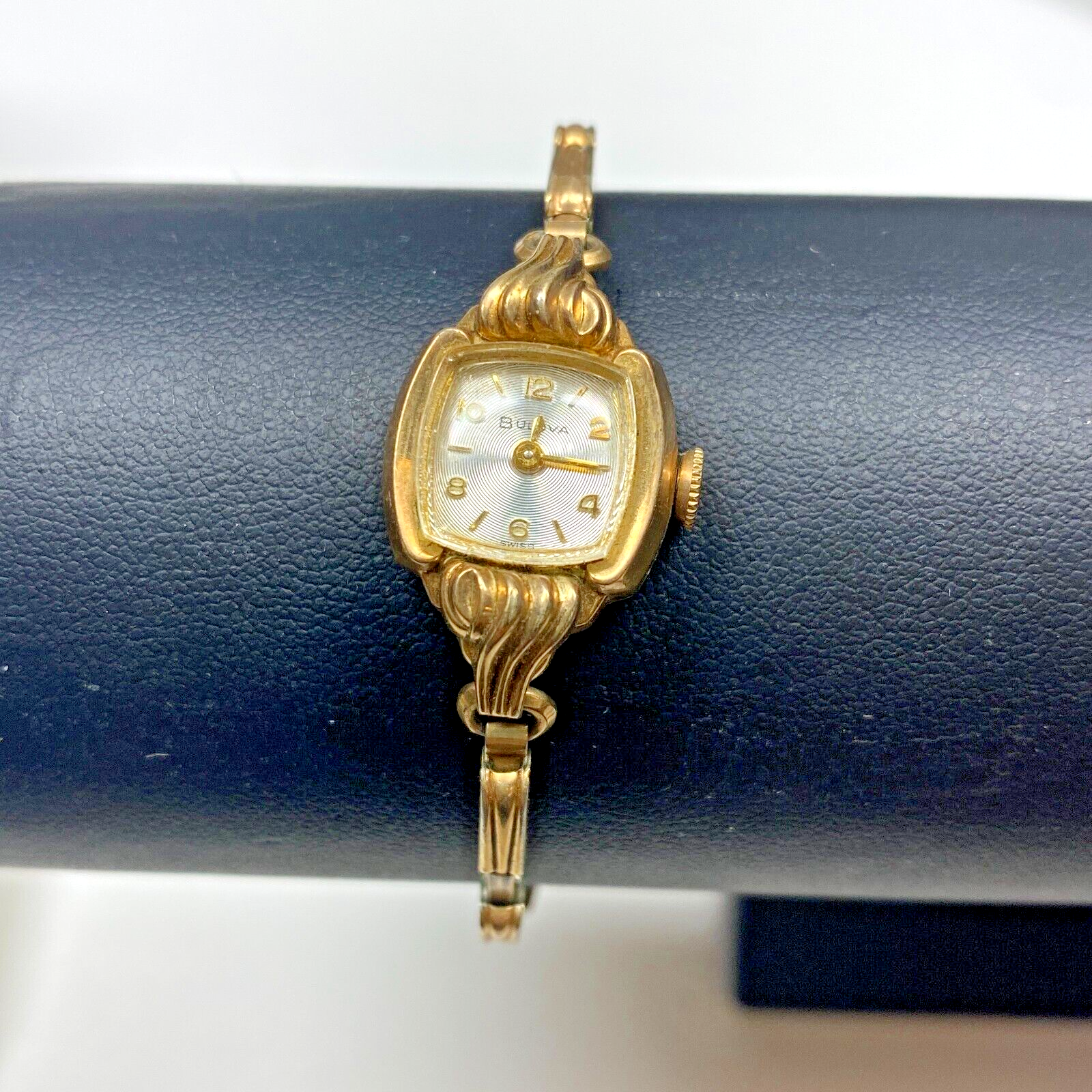 Bulova Duchess Women's 1/20 10K GF Chain Quartz Square Analog Wristwatch