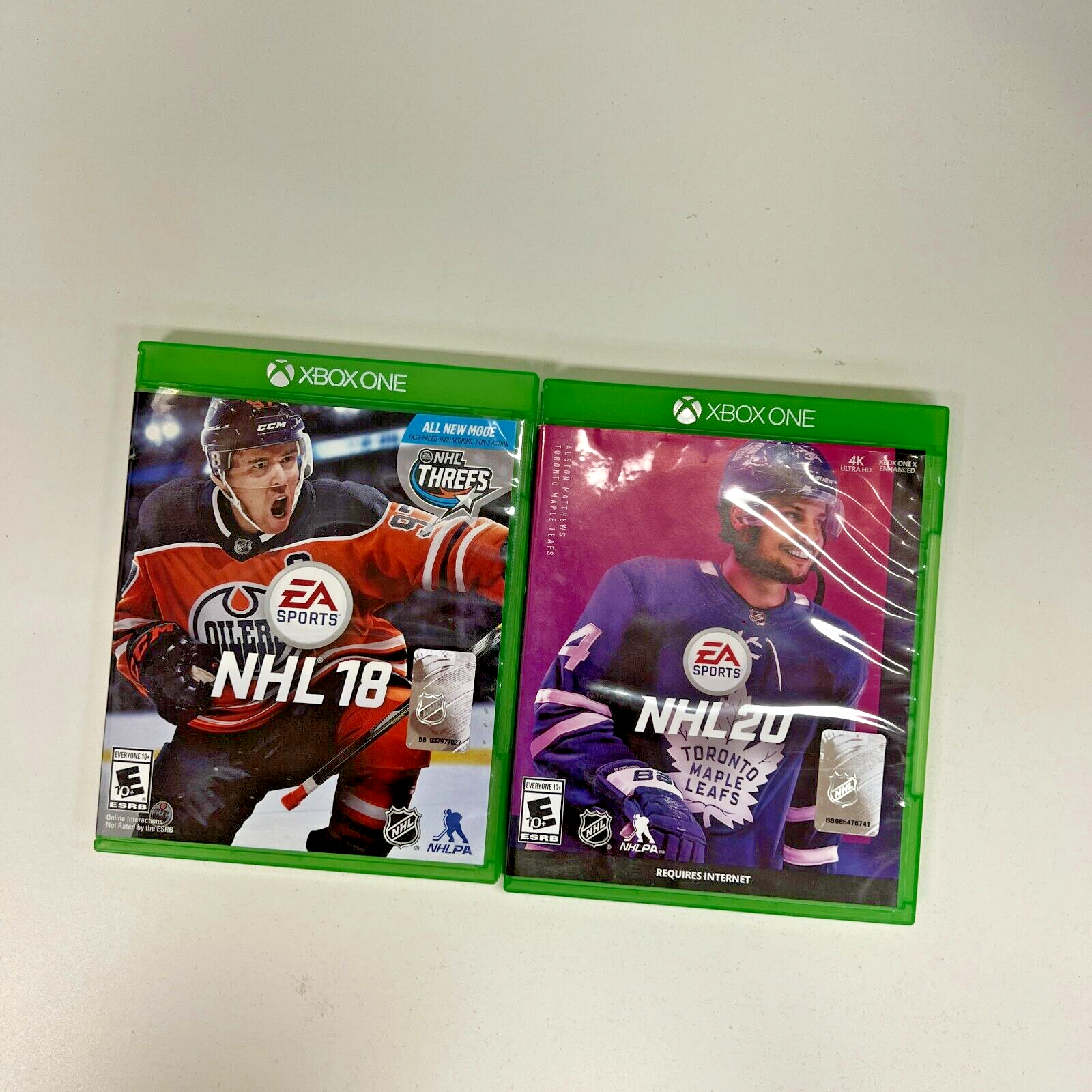 Microsoft Xbox One 2 NHL Game Lot NHL 18 and NHL 20