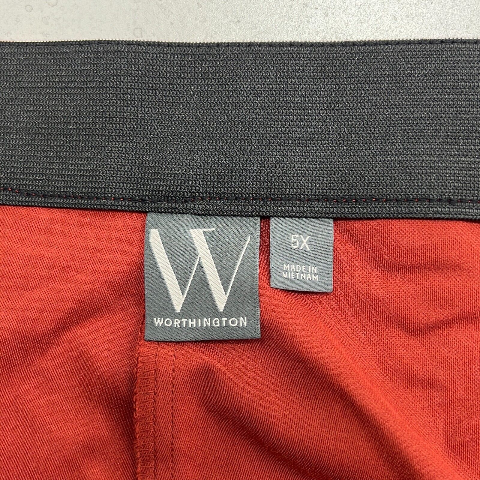NWT Worthington Women's Orange Ultra Stretch Side Slit Trouser Pants Size 5X