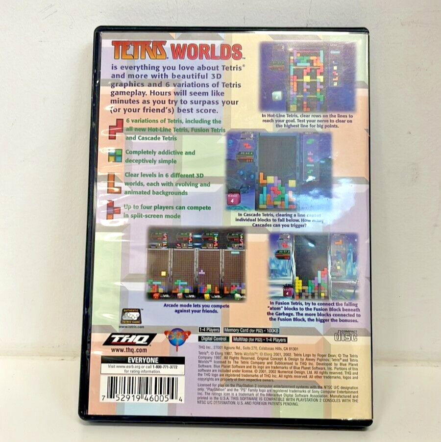 Tetris Worlds Sony Playstation 2 Game Complete