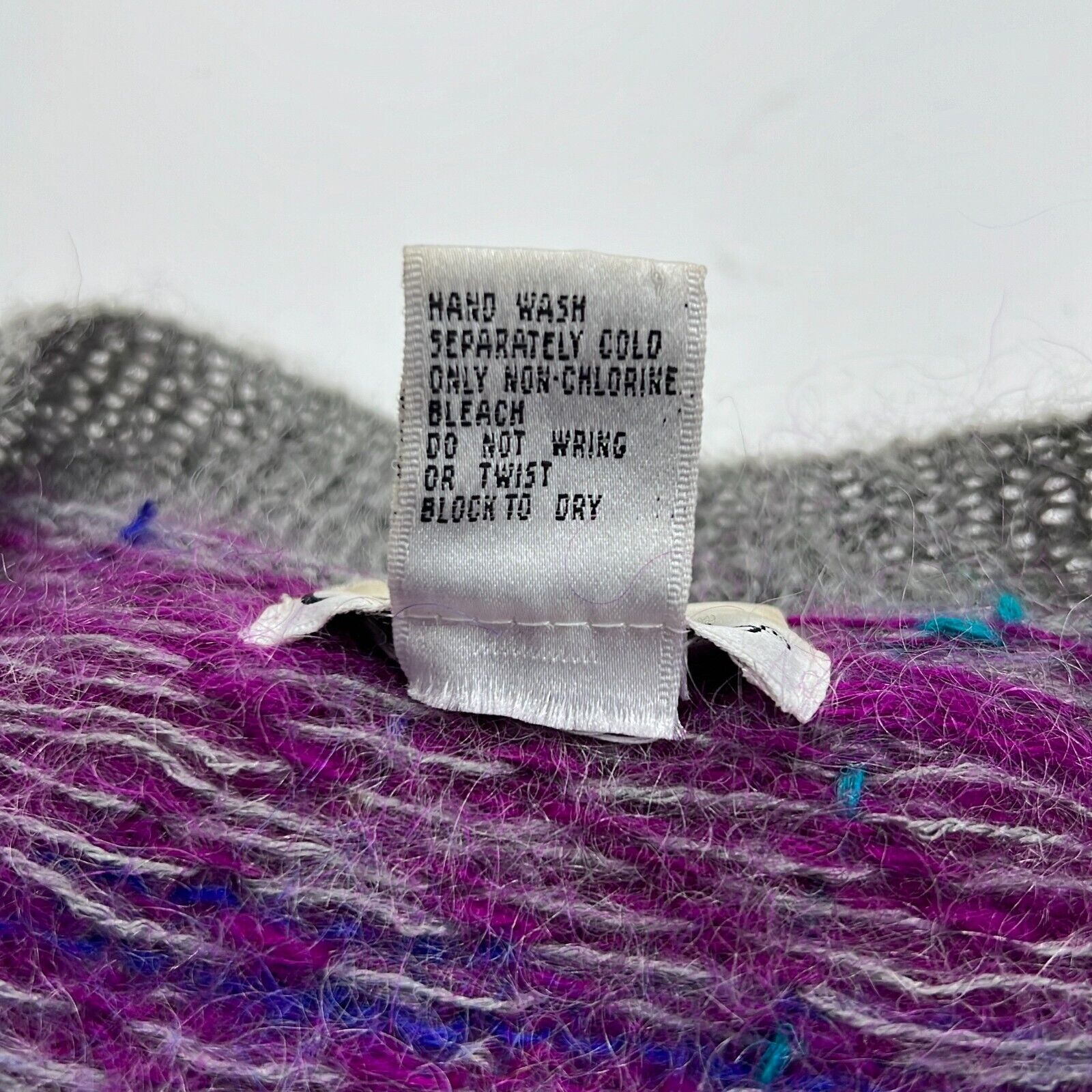 Pappagallo Women's Purple Gray Plaid Long Sleeve Cardigan Sweater Size Medium