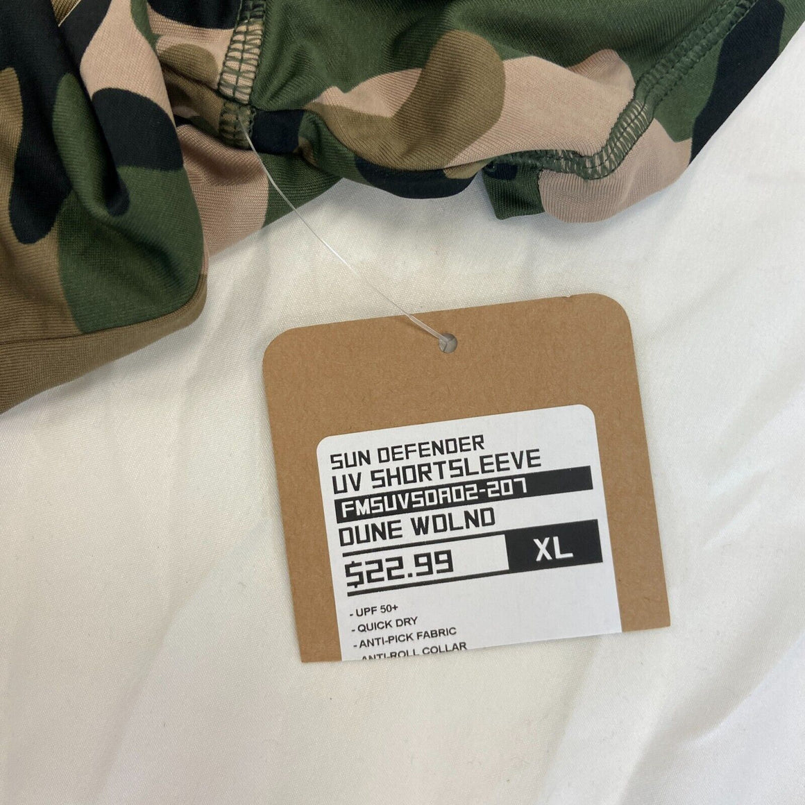 Fintech Green Camo T-Shirt Fishing Outdoor Sun Defender UV UPF 50+ Sz –  Shop Thrift World
