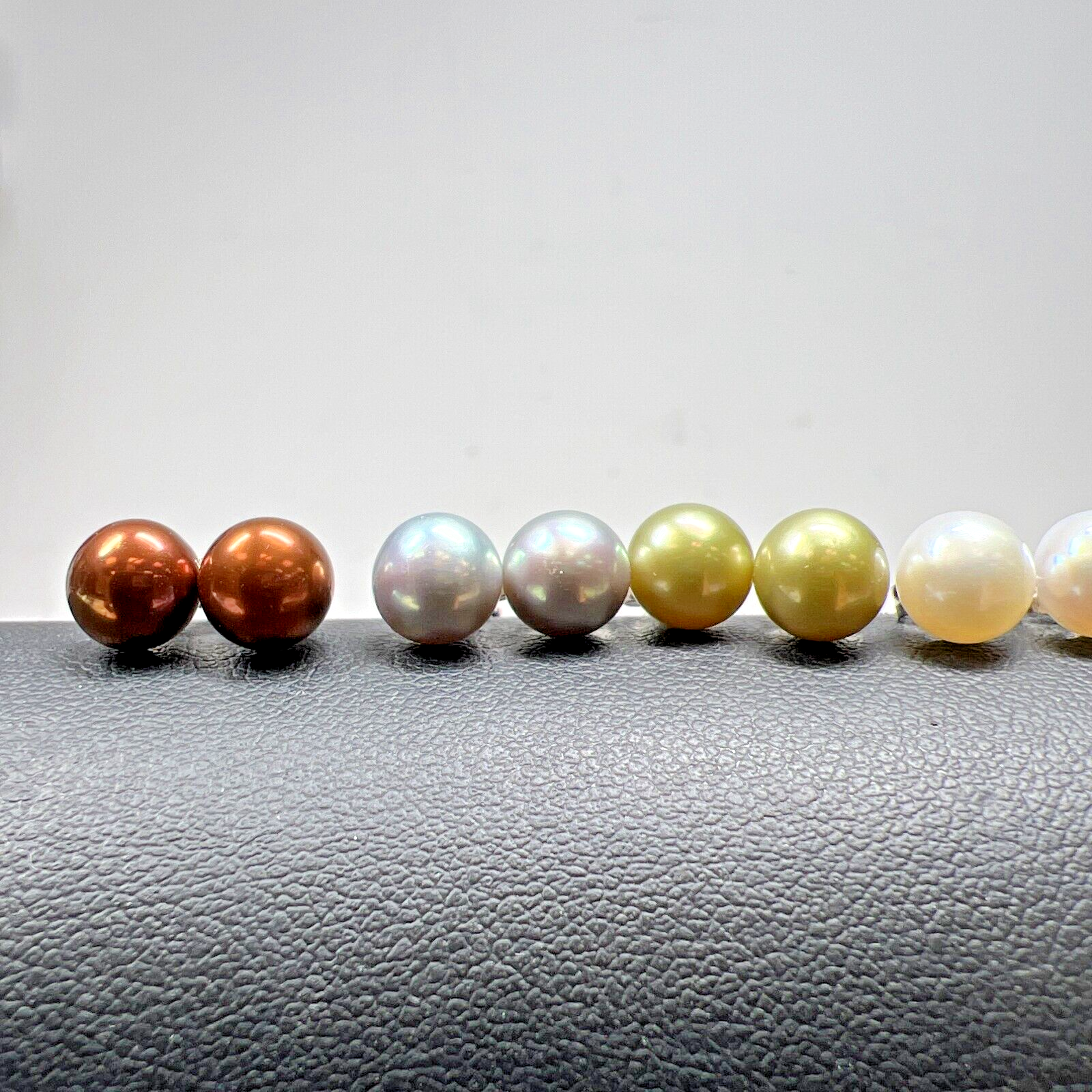 Lot Of Multicolored Cultured Freshwater Pearl Stud Earrings