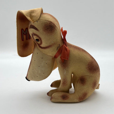 Vintage MIT Collegiate Souvenir Plush Dog Felt Fabric Long Ears 10 Inch