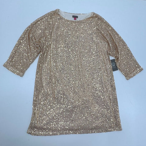NWT Vince Camuto Gold Holiday Hues Sequin Boatneck Shift Dress Women's XL
