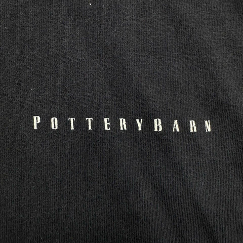 Vintage 90s Pottery Barn Logo Graphic T-Shirt Hanes Heavyweight Black XL