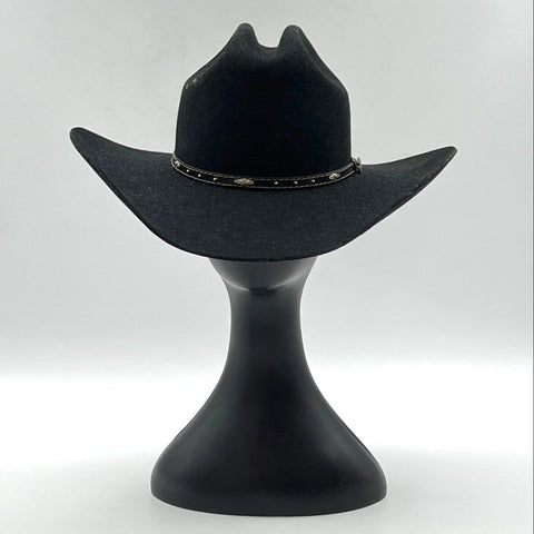 Justin Men's Black 2X Felt Western Cowboy Hat Cattleman Crease Studded Band