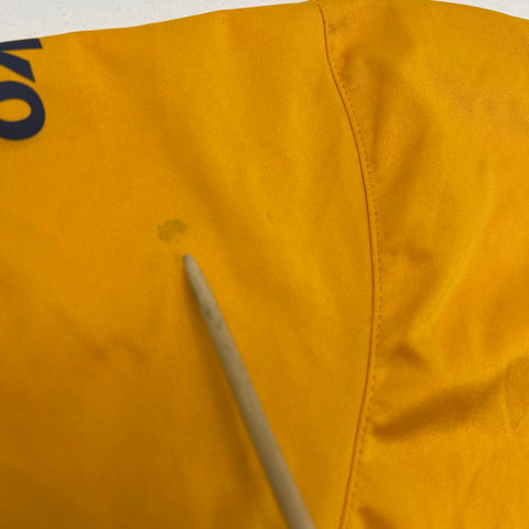 FC Barcelona Men's Yellow Qatar Airways Beko V-Neck Soccer Jersey Shirt Size L