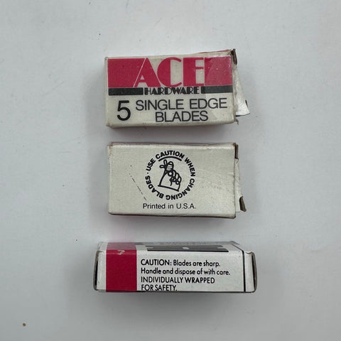 Vintage Razor Blades and Scrapers Lot Warner Ideal Ace Hardware USA Tool Set