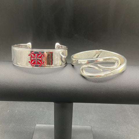 Mixed Silver Tone Costume Jewelry Lot 9pc Michael Kors Rustic Cuff Speidel