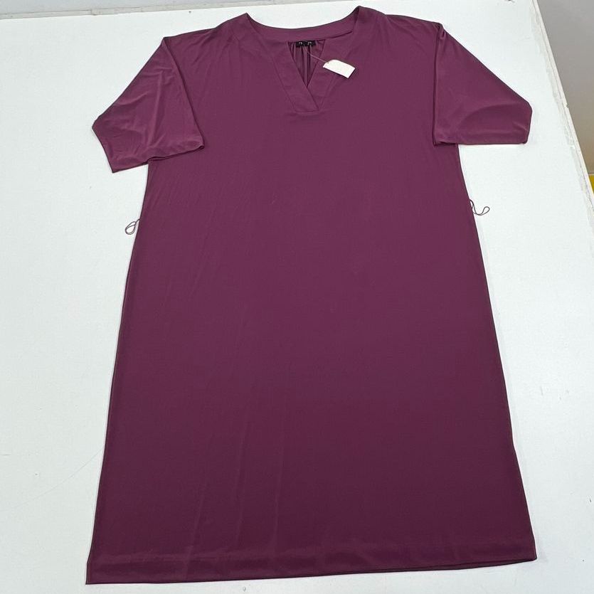 Talbots Collection Side-Tie Sheath Dress Plum Purple Women's Size 16 NWT