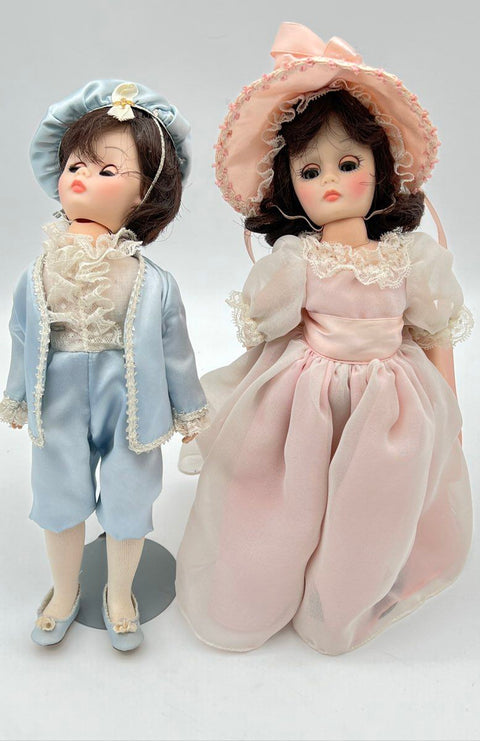 Madame Alexander Blue Boy and Pinkie Dolls Set of 2 Vintage 8" Sleepy Eyes