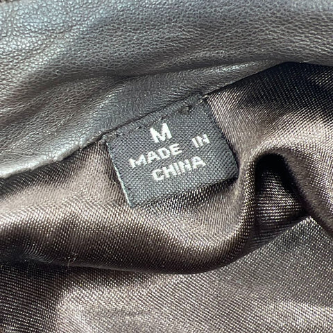 Marc New York Brown Leather Bomber Full Zip Jacket Men's M