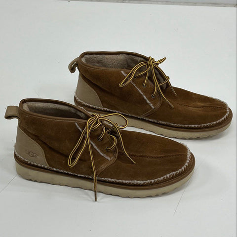 UGG Neumel Chestnut Brown Suede Chukka Boots Mens Size 16