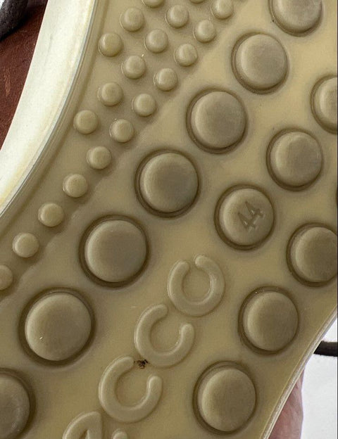 Ecco Soft Classic Brown Leather Low Top Casual Sneakers Men's Size EU 44