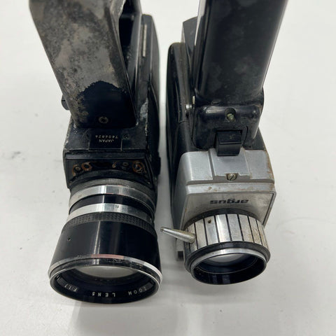 Vintage GAF ST/111 & Argus 804 Super 8 Movie Film Camera Lot Zoom Lens