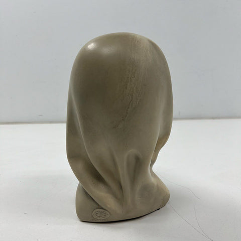 Vintage Mid-Century Modern Ceramic Bust Sculpture Woman Head Hollywood Regency