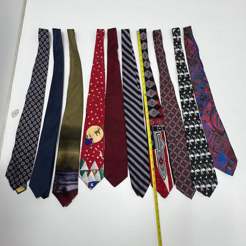Lot of 10 Mens Neck Ties Vintage Christian Dior J. Garcia Garfinkels Assorted