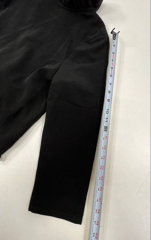 Tuckernuck Women's Black Ruffle Neck Tie Back Long Sleeve Shift Dress Size L