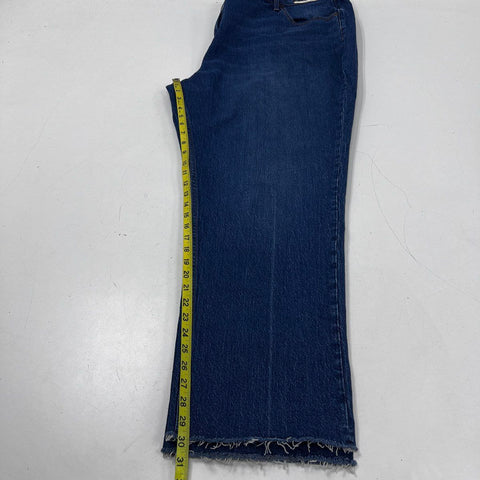 Abercrombie & Fitch Women's Blue 90s Straight Mid Rise Curve Love Jeans NWT 38