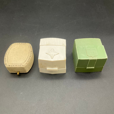 Vintage Jewelry Box Lot of 8 Ring Pendant Cases Leather Plastic Kreisler French