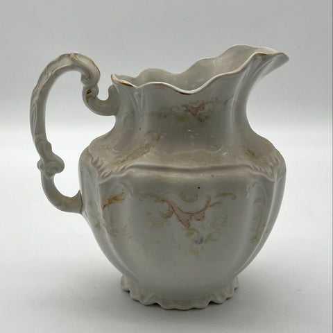Johnson Bros England Royal Semi Porcelain Pitcher Antique Victorian Floral