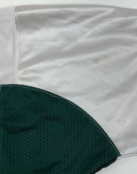 Men's Playmaker White & Green Short Sleeve Ducks Team Jersey #2 - Size Large