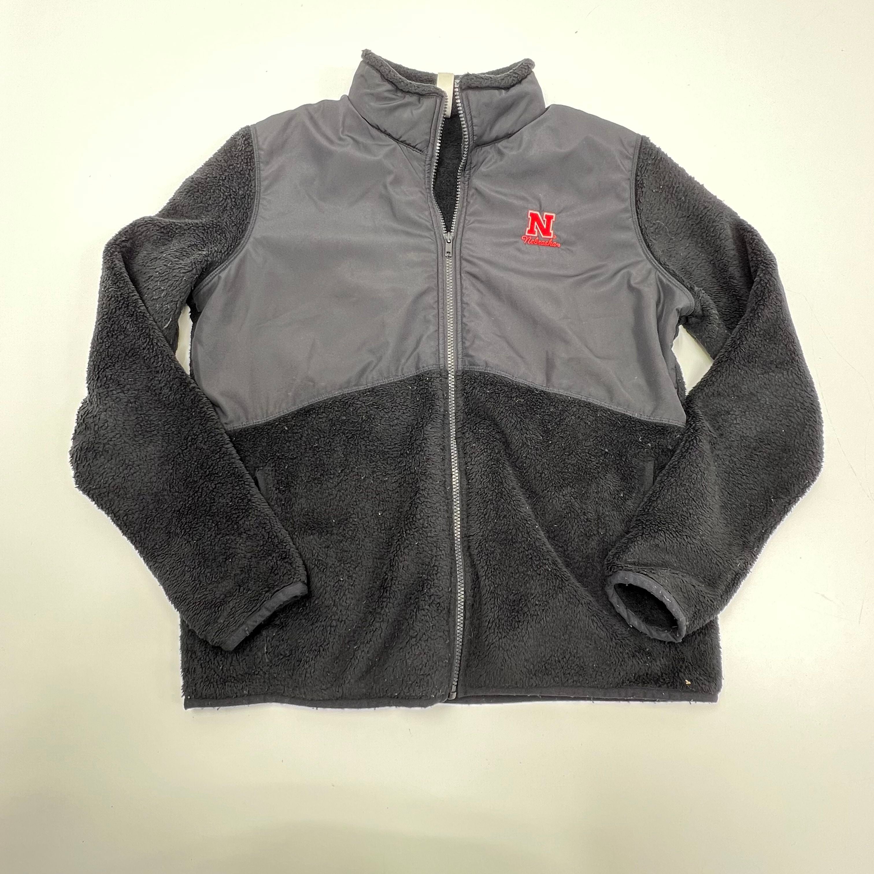 Gear For Sports Nebraska Huskers Fleece Full Zip Jacket Gray Black Men's XL