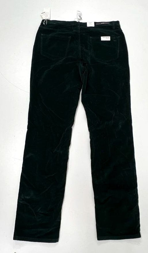 Brax Women's Style Mary Slim Fit Green Velvet Motion Pants Sz 44 US 18R NWT