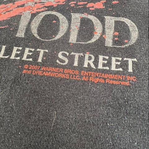 Vintage 2007 Sweeney Todd Demon Barber Movie Promo T-Shirt Double Stitch Sz XL