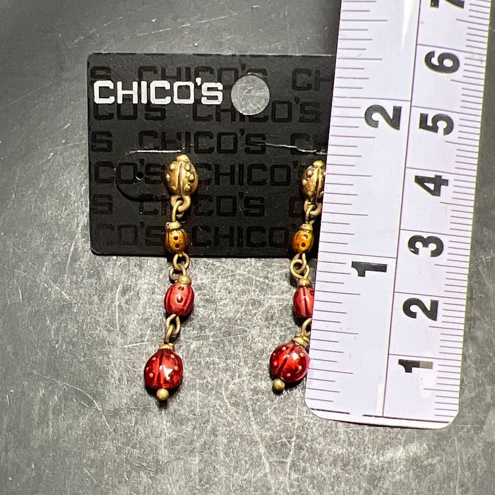 Chico's Lady Luv Bug Earrings NWT