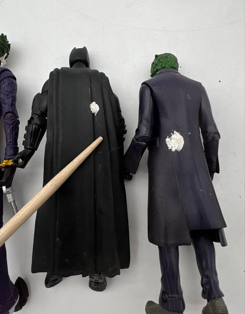 Batman and The Joker Action Figure Lot Dark Knight & Arkham 3 Figures