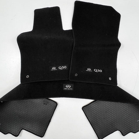 Infiniti Q50 OEM Carpet Floor Mat Set 3-Piece Black 64900-4HB0A