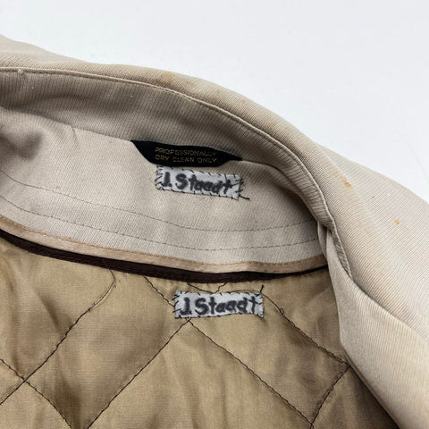 Vintage 70s Great Dane Cosmopolitan Trench Coat Raincoat Zip Out Liner Tan